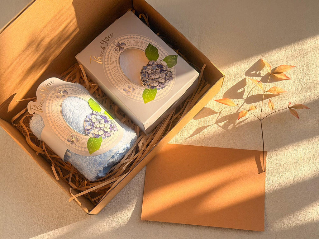 Dankeschön-Geschenkbox mit weichem quadratischem Handtuch, Geschenk für Hochzeit/Mutter/Oma
