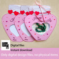 Heart Mason Jar Gift Bag Valentine  for Kids  Printable