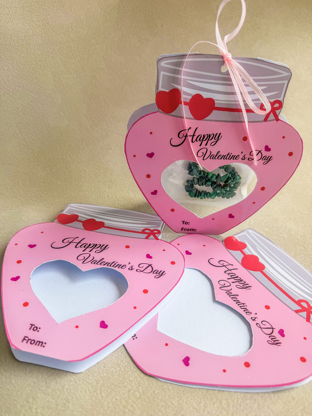 Heart Mason Jar Gift Bag Valentine  for Kids  Printable