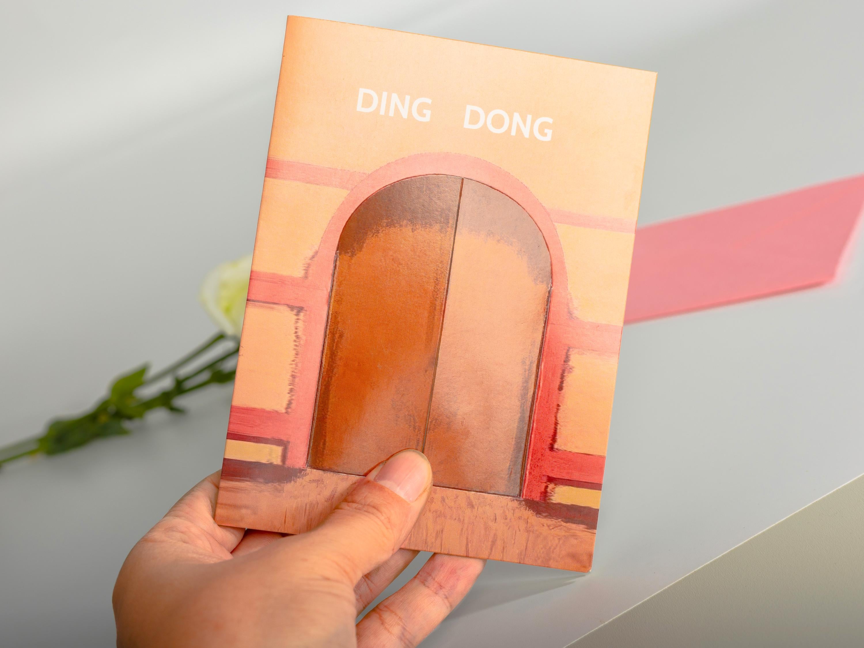 Lustige Hamster-Geburtstagskarte, faltbar, mit Umschlag:Ding dong,dein Geschenk ist da