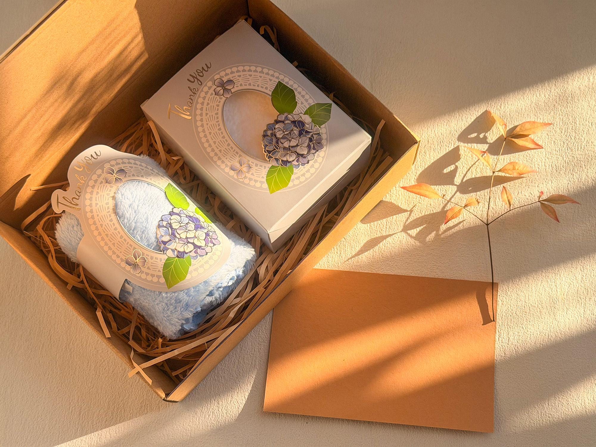 Thank you gift box with soft square towel,gift for wedding/mon/grandma