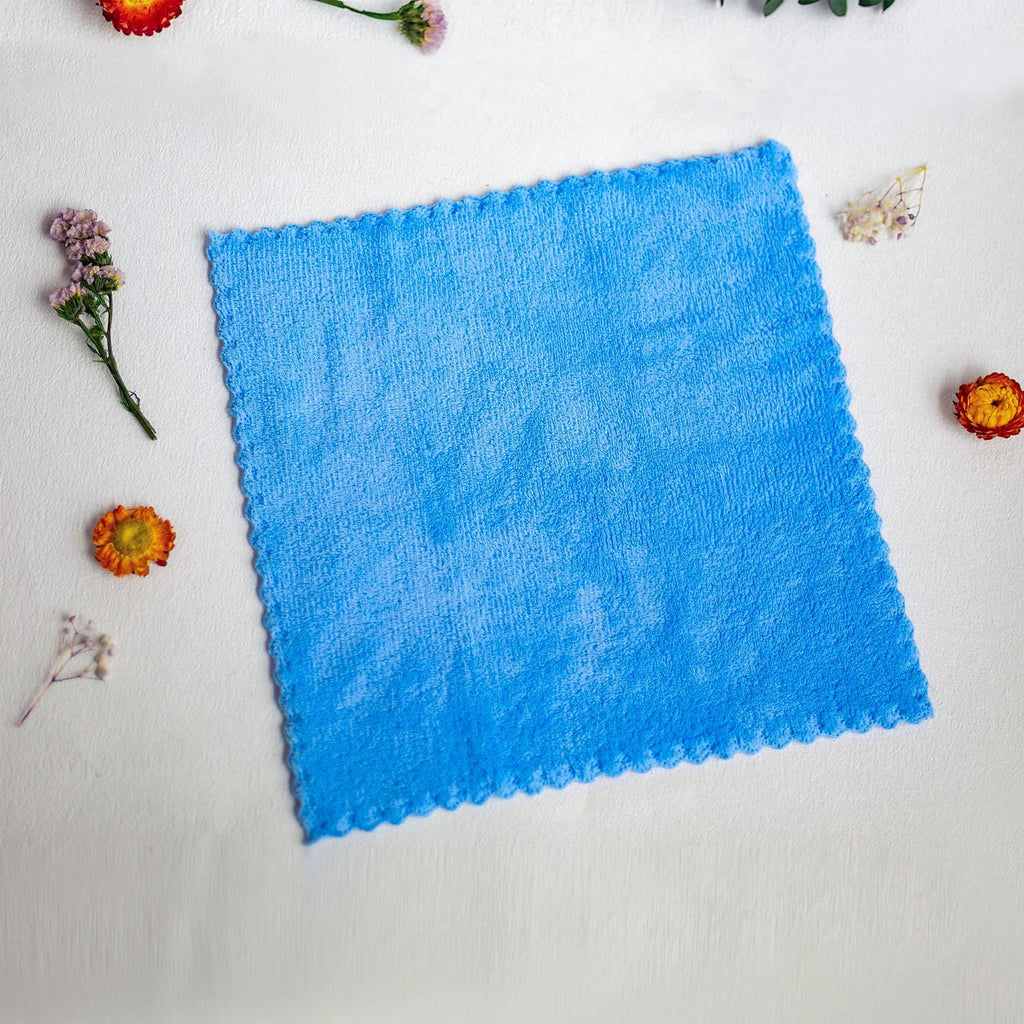 Wedding party return thank you coral fleece Square  kitchen towels hydrangea gift box set