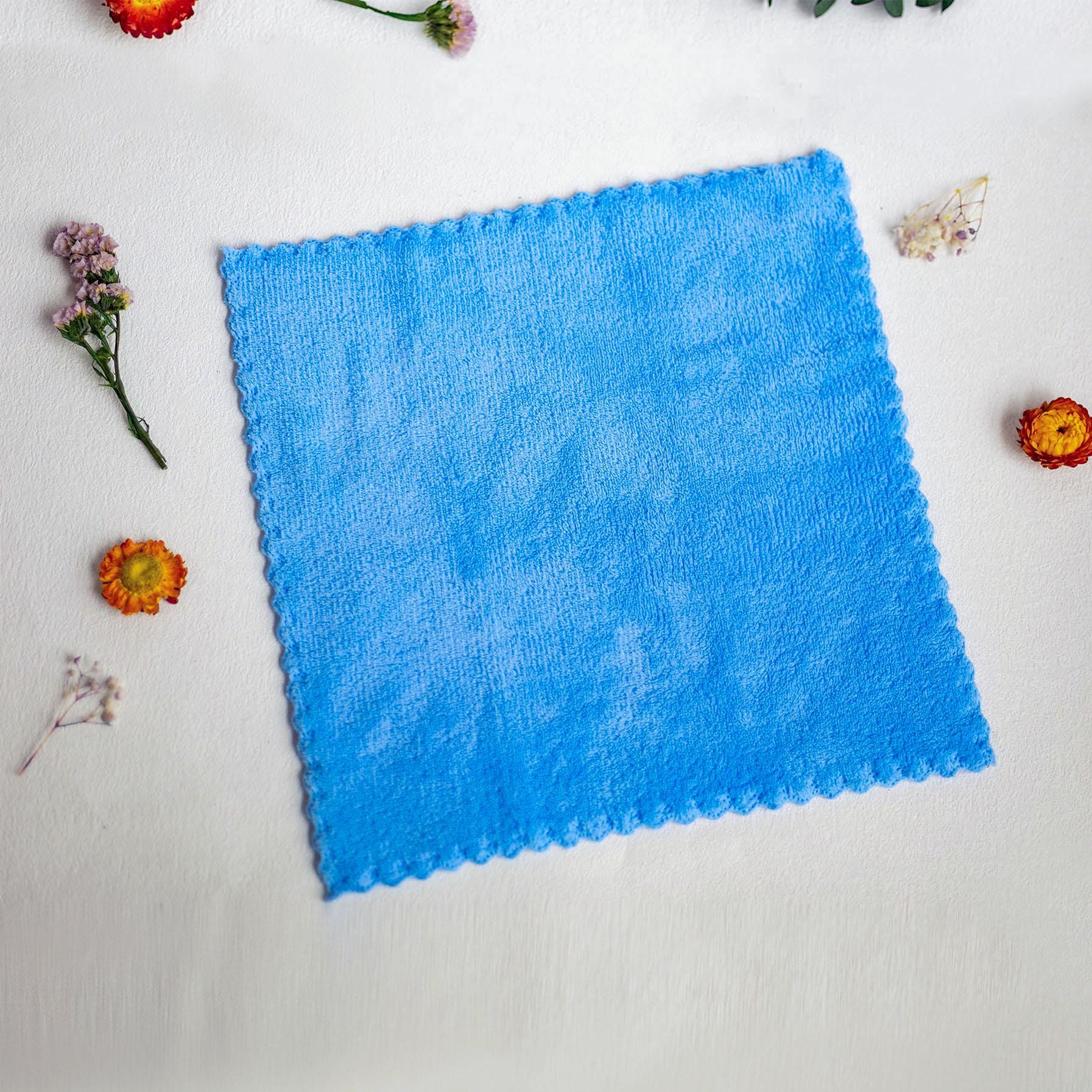 Wedding party return thank you coral fleece Square  kitchen towels hydrangea gift box set