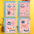 Dessert & coffee happy Mom's day card set , \mother's day gift ideas for wife