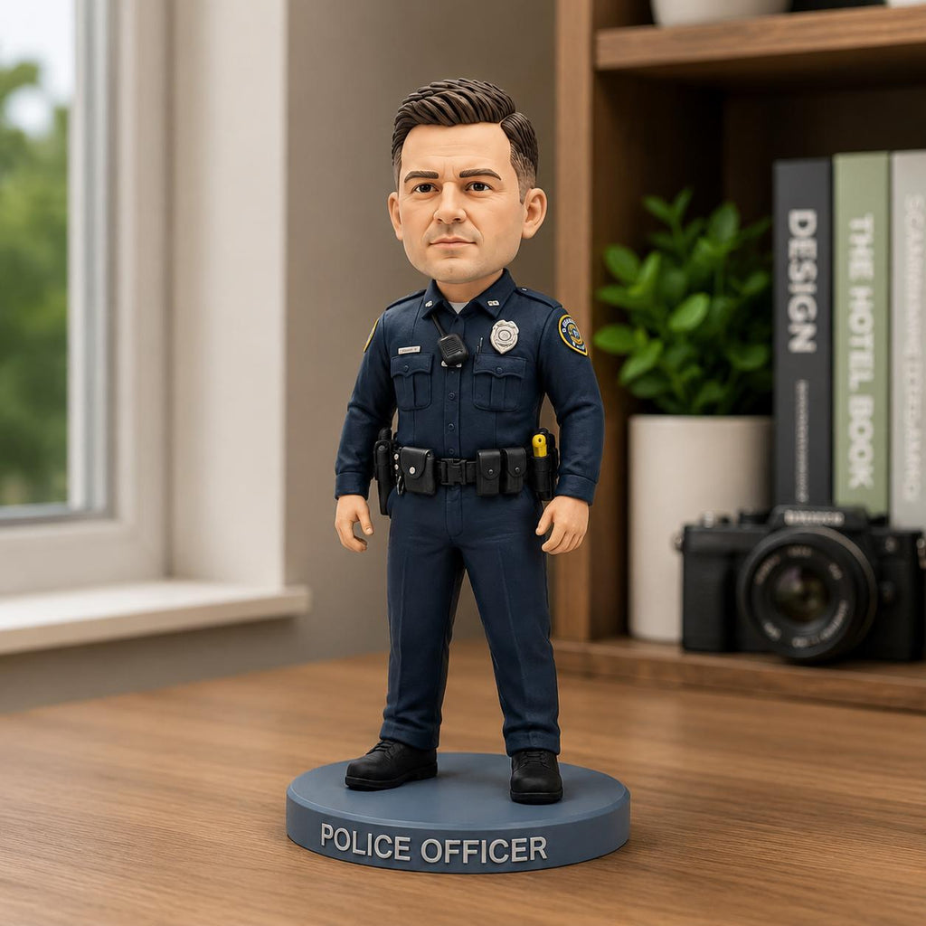 Custom police officer bobblehead, bobblehead yourself,bobblehead keepsakes