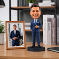 Custom boss bobblehead, Handmade Soft Clay Desk Buddy, Personalized Photo Figurine for Executive