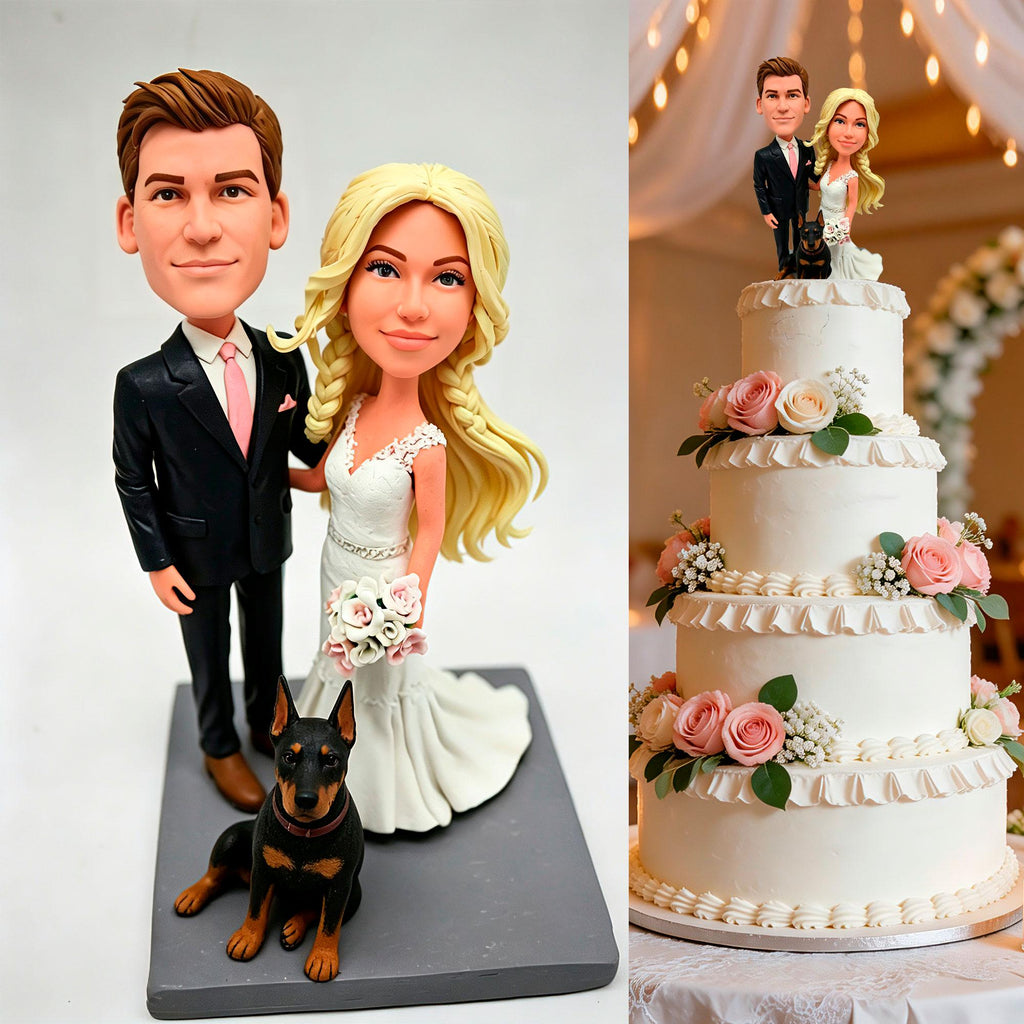 Custom wedding bobblehead , Personalized Handmade Figurine, Appreciation Gift