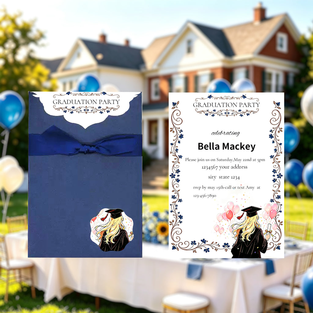 2026 personalized Bow Tie Graduation Party Invitations,  Graduation  Cards