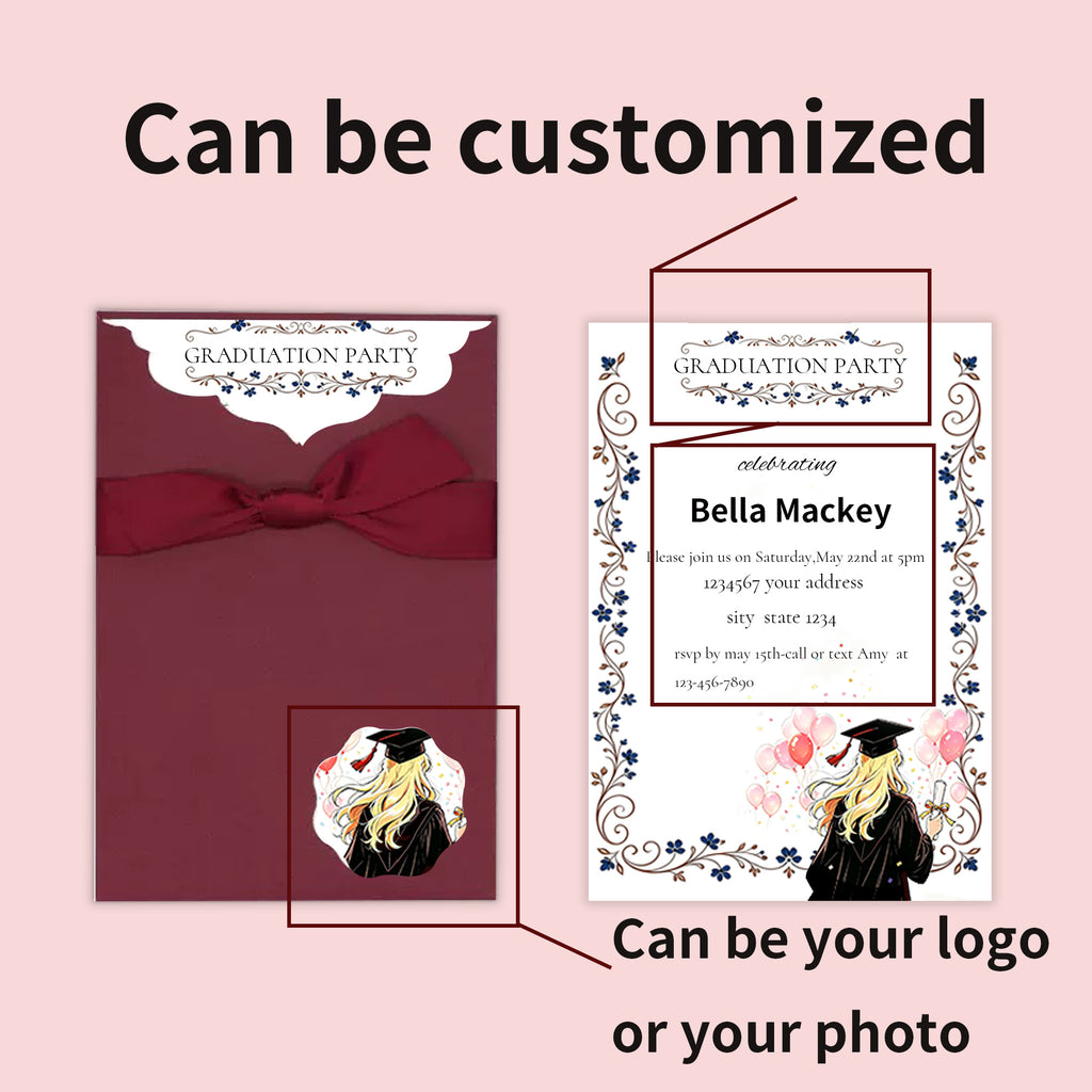 2026 personalized Bow Tie Graduation Party Invitations,  Graduation  Cards