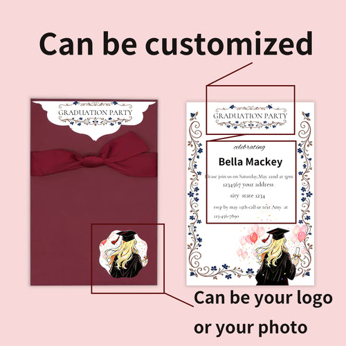 2026 personalized Bow Tie Graduation Party Invitations,  Graduation  Cards