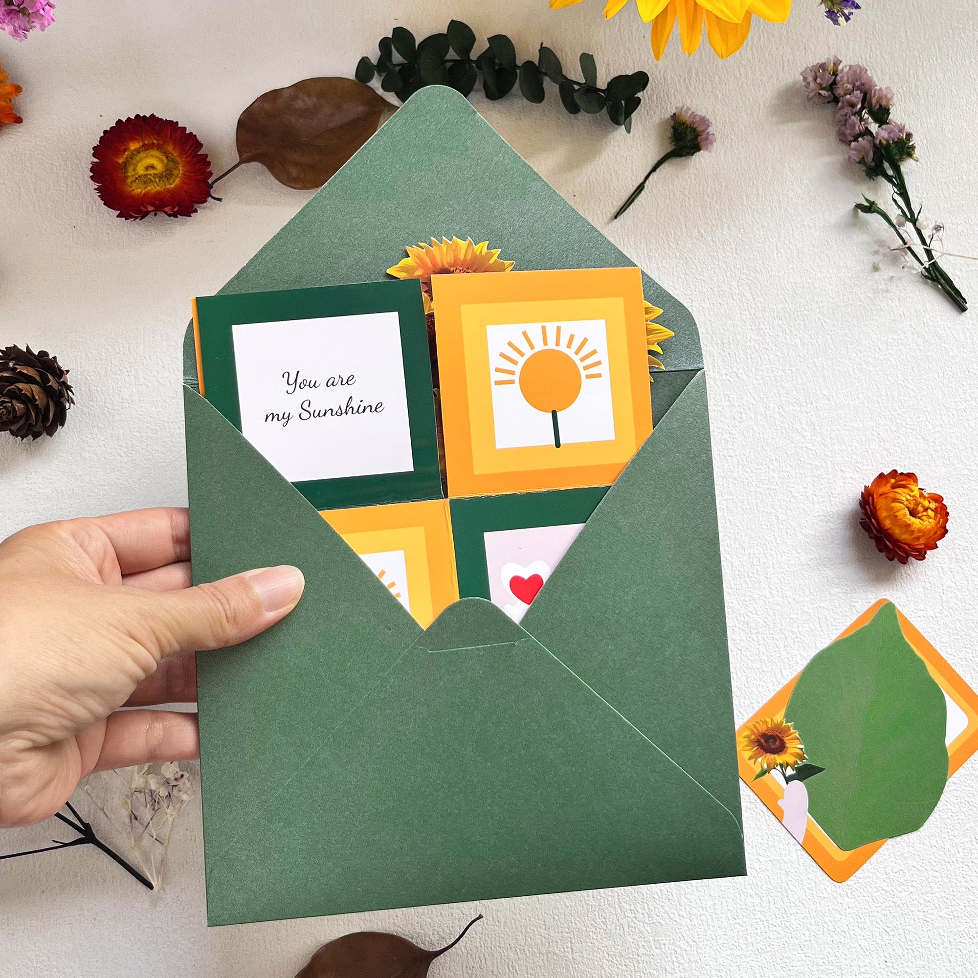 Personalisierte Haustier-Sonnenblumen-Pop-Up-Box – Handgemacht für Hundemütter / Katzenliebhaber – Geschenk zum Abschied